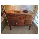 Wooden Cabinet with Brass Hardware