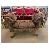 Upholstered Bench with Animal-Inspired Frame