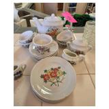 Japanese Floral Ceramic Tea Set