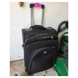 Black Hard-Shell Rolling Suitcase