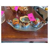Hand-Painted Condiment Set Marked Japan