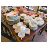 Hand-Painted Japanese Porcelain Dinnerware Set