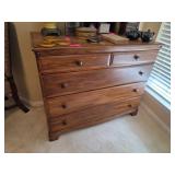 Wooden Dresser With Five Drawers