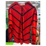 Liz Claiborne Red Striped Button-Up Blouse