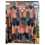 Geometric Pattern Long-Sleeve Top