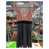 Speckless Pink and Gray Dress with Lace Details