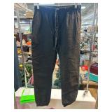 Black Drawstring Pants, Cotton Blend