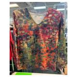 Multicolored Abstract Print Long-Sleeve Shirt