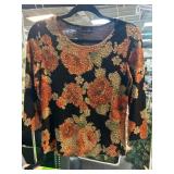Brittany Black Floral Long-Sleeve Top