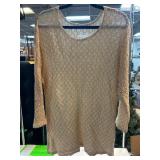 Sheer Long-Sleeve Dress in Nude Tone