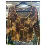 Cato Sheer Velvet Burnout Blouse