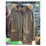 Preston & York Beige Coat with Fur Trim