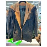 Diamonds Leather Jacket in Distressed Finish