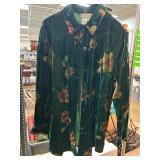 Coldwater Creek Floral Velvet Button-Up