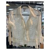 Allison Taylor Sheer Ruffled Blouse