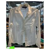 White Kasper Button-Up Shirt with Long Sleeves