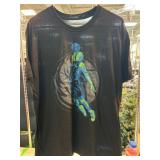 Black Graphic T-Shirt with Basketball Design