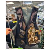 Festive Embellished Vest with Santa Motif