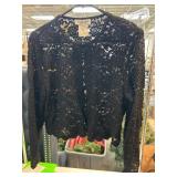Black Lace Jacket by Connected Petite