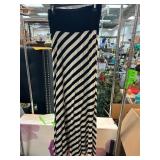 Arden B Black and White Striped Skirt