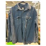 Wrangler Denim Shirt, XXL, 100% Cotton