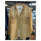 Rafaella 100% Silk Blouse in Yellow