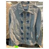 Cathy Daniels Denim Jacket with Heart Accents