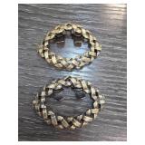 Braided Clip-On Earrings in Gold-Tone Metal