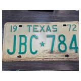1972 Texas License Plate JBC-784