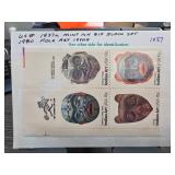 1980 US Folk Art Issues Stamp Block