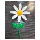 Floral Enamel Daisy Pin Brooch
