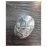 AJF Co Pewter Belt Buckle with Fish Design