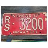 1965 Kansas License Plate RS-3200
