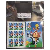 1998 Sylvester & Tweety Original Stamp Sheet