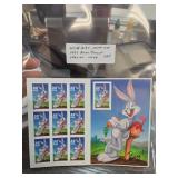 1997 Bugs Bunny US Stamp Sheet with Special Issue