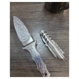 Ornate Etched Blade and Multi-Tool Set
