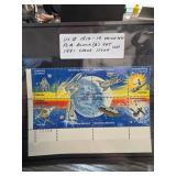 Plate Block of 1981 Space Issue US Stamps