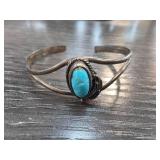 Sterling Silver Bracelet with Turquoise Stone