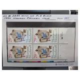 1994 Norman Rockwell Plate Block Stamps