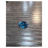 Oval-Cut Blue Topaz Gemstone, 3.5cts