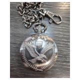 Vintage-Style Pocket Watch With Eagle Design