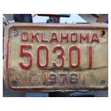 Oklahoma 1976 License Plate