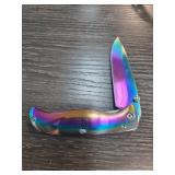 Foldable Pocket Knife with Iridescent Finish