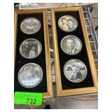 Two Gold-Tone Framed Photo Displays