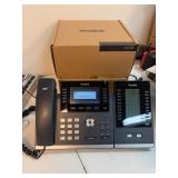 3 Yealink Phones With Accessories