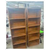 Wooden Bookshelves in Natural Finish