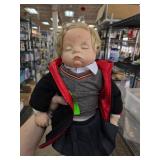 Blonde Doll in Harry Potter Robes W Emblem