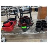 Red and Black Ceramic Tableware