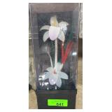 Vintage Illuminated Floral Decorative Display in C