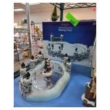 Holiday Time Hand-Painted Porcelain Skating Pond